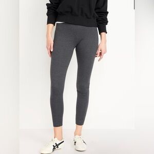 NWT Old Navy Leggings Women’s Activewear Grey High-Waisted Stretch Comfy Casual